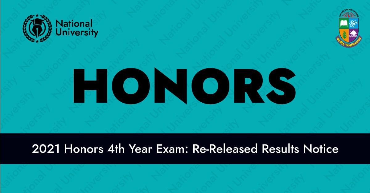 2021 Honors 4th Year Exam Re-Released Results Notice
